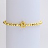 Brass Beaded Stretch Bracelets for Women FS-WG560D0-18-1