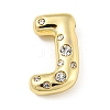 Brass Micro Pave Clear Cubic Zirconia Pendants KK-E093-04G-J-1