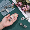 5Pcs 5 Styles Alloy Cardigan Clips AJEW-SC0004-38AS-3
