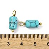 Synthetic Turquoise Cloumn Pendants STAS-H221-04G-07-3