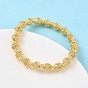 Brass Round Beaded Stretch Bracelets for Women BJEW-B148-04A-G-2