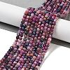 Natural Red Corundum/Ruby and Sapphire Beads Strands G-B088-E13-04-2