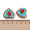 Handmade Heart Lampwork Beads Strands LAMP-P069-04A-01-3