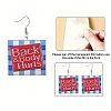 Square with Word Back & Body Hurts Acrylic Dangle Earrings FS-WGDBEE3-01-5