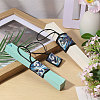 3Pcs 3 Styles PVC & Polyamide Folding Fan Buckle AJEW-CA0004-87-5