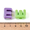 UV Plating Opaque Acrylic European Beads OACR-M027-03E-4