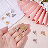10Pcs 2 Colors Brass Pendants KK-HS0001-86-3