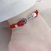 Auspicious Clouds Brass Cotton Cord 2-Strand Anklets FS-WG70E40-02-1