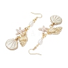 Alloy Enamel Dangle Earrings EJEW-JE06220-4