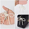 Plastic Imitation Pearl Bowknot Shoe Charms DIY-WH20002-152D-5