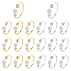 20Pcs 2 Colors Alloy Cuff Rings RJEW-GO0001-09-1