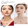 2 Sets Apple Alloy Enamel Dangle Earrings & Pendant Necklace SJEW-LP0001-01-4