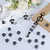 48Pcs Opaque Acrylic European Beads OACR-SC0002-84-4