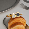 304 Stainless Steel Vintage Yin-yang Hinged Cuff Bangles MW0713-4