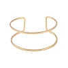 Ion Plating(IP) 304 Stainless Steel Hollow Open Cuff Bangles for Women BJEW-S155-04G-2