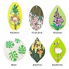 24Pcs 6 Style Acrylic Pendants & Cellulose Acetate(Resin) Pendants KY-LS0001-11-3