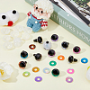 40 Sets 10 Colors Plastic Doll Craft Eyes KY-FH0001-42B-4