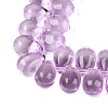 Baking Paint Transparent Glass Beads Strands GL-N005-02A-D04-3