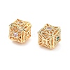 Brass Micro Pave Cubic Zirconia Beads KK-G523-12G-2