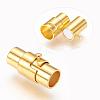 Brass Locking Tube Magnetic Clasps MC077-G-2