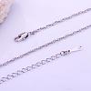 Platinum Plated Tin Alloy Twisted Singapore Chain Fine Necklaces NJEW-BB10190-18-2