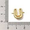 Brass Micro Pave Cubic Zirconia Links KK-I717-04U-3