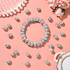 80Pcs Polymer Clay Rhinestone European Large Hole Beads with Silver Color Plated Brass Cores FPDL-LT0001-02D-5