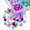 360Pcs 12 Colors Spray Painted Crackle Glass Beads Strands CCG-YW0001-13-4