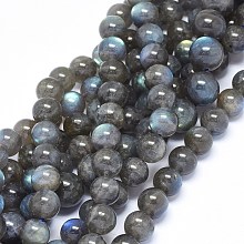 Natural Labradorite Beads Strands G-F602-04-8mm