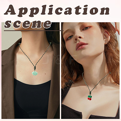 30Pcs Adjustable Polyester & Spandex Cord Necklace Making NJEW-SC0001-90-1