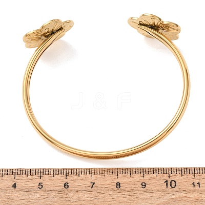 304 Stainless Steel Open Cuff Bangles BJEW-F546-01A-G-1