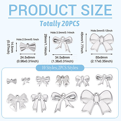 20Pcs 10 Styles CCB Plastic Pendants CCB-TA0001-19A-1