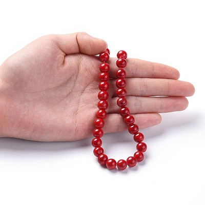 Baking Paint Glass Round Bead Strands DGLA-Q020-8mm-M-1