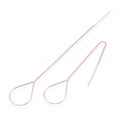 Brass Stud Earring Findings X-KK-S345-066RG-1