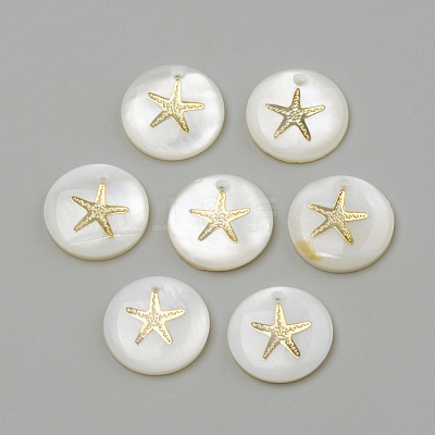 Freshwater Shell Pendants SHEL-Q010-G-1