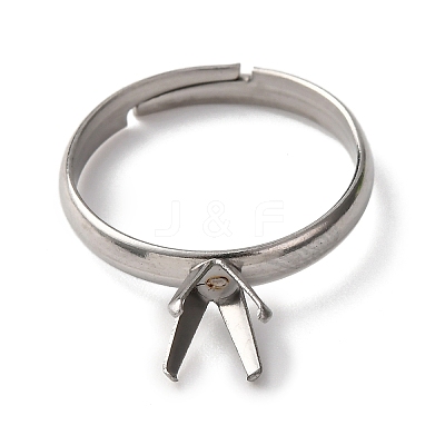 304 Stainless Steel Cuff Ring Components STAS-D372-01P-05-1
