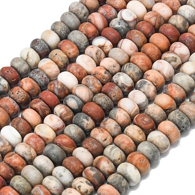 Natural Red Crazy Agate Beads Strands G-P575-A04-8x5mm-02-1