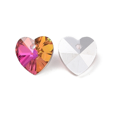 Electroplate Glass Charms G030V10mm-001CP-1