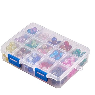 Spray Painted Crackle Glass Beads CCG-PH0002-12-1