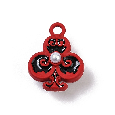 Spray Painted Alloy Pendants PALLOY-S038-08A-1