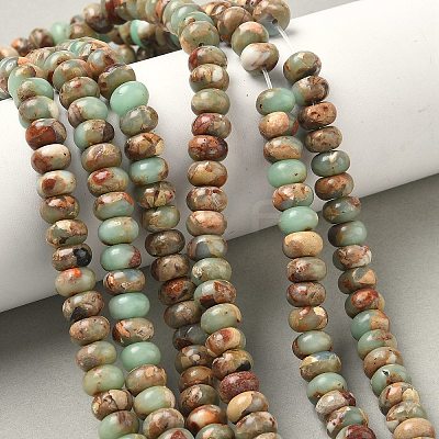 Natural Aqua Terra Jasper Beads Strands G-S366-013C-1