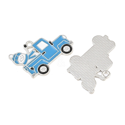 Rack Plating Alloy Enamel Pendants AL-CBA2B10-05P-02-1
