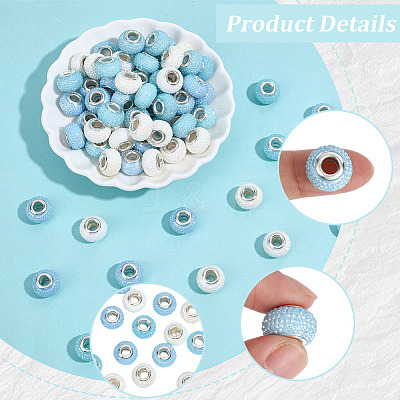 100cs Large Hole Resin European Beads RESI-PA0001-22A-1