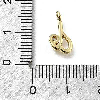 Brass Micro Pave Cubic Zirconia Pendants KK-B132-12G-D-1