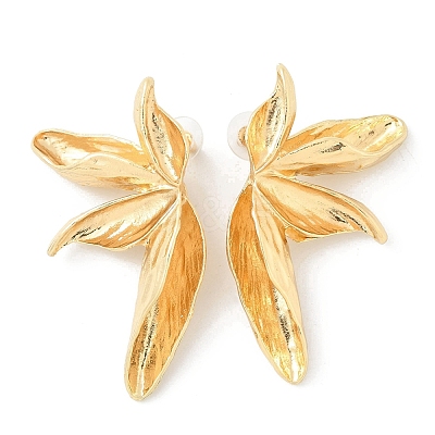 Alloy Stud Earrings EJEW-D300-02G-05-1