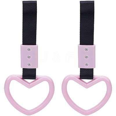 2Pcs ABS Plastic Heart Rear Bumper Warning Handle Ring HJEW-SP0001-49A-1