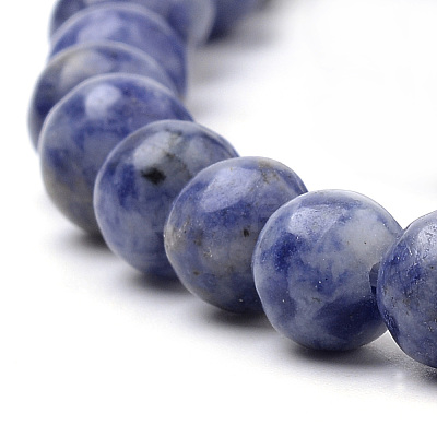 Natural Brazil Blue Spot Jasper Beads Strands G-S259-36-6mm-1