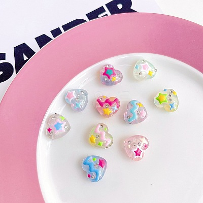 Transparent Acrylic Beads OACR-E029-04-1