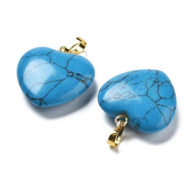 Synthetic Turquoise Pendants G-G956-B75-G-1