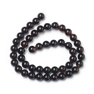 Natural Black Onyx Beads Strands G-L555-04-8mm-1